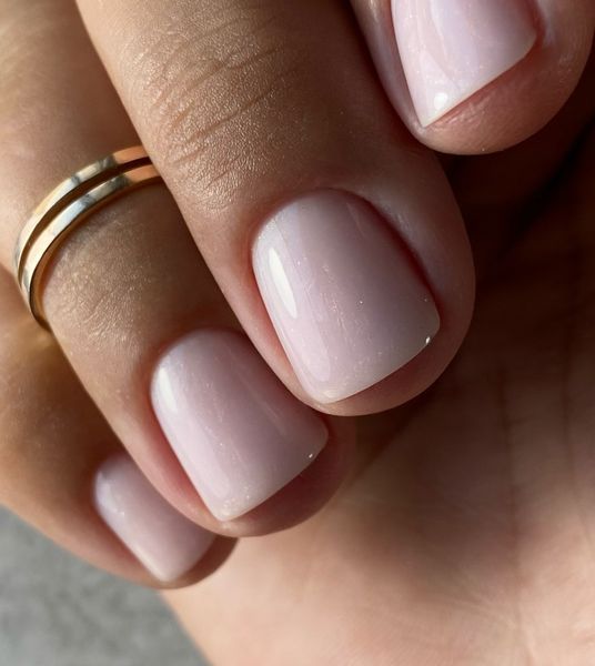 Гель для нігтів світло-рожевий з шиммером Vakula Nails Bottle Gel №1, 30 мл