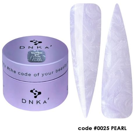 Гель будівельний перлинний бузковий Builder Gel DNKa #0025 Pearl, 30 мл