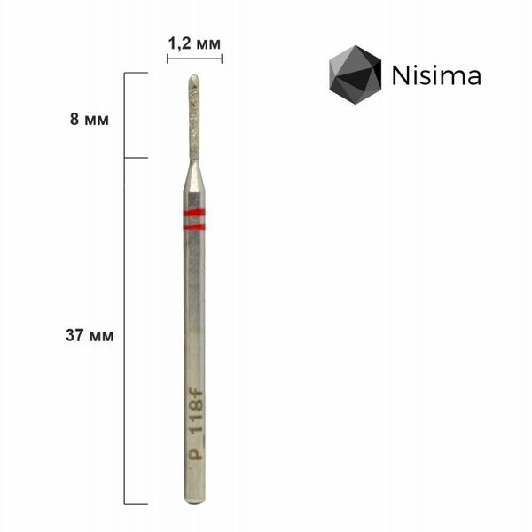 Циліндр 1,2 мм червоний P_118fK Nisima
