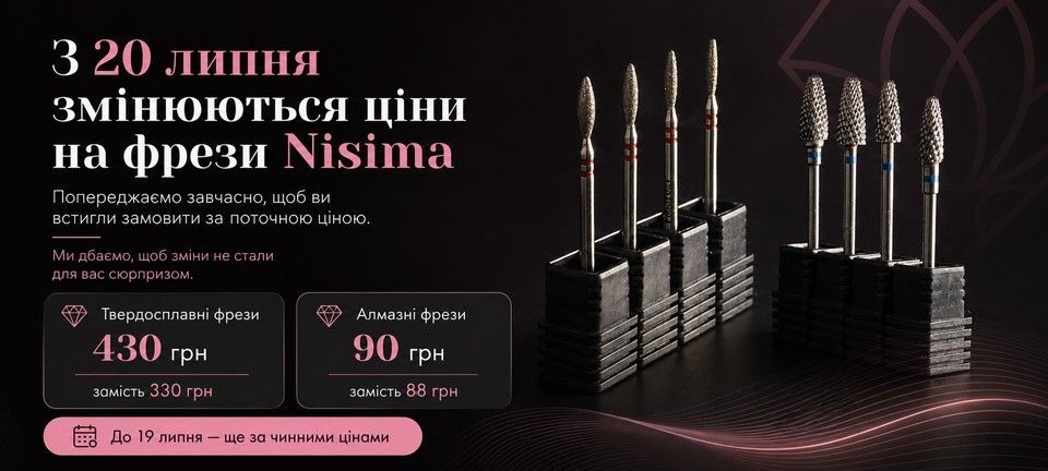 Здорожчення фрез Nisima