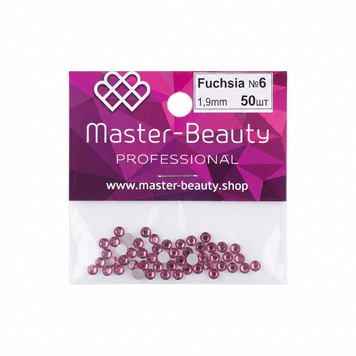 Стрази фуксія 1,9 мм 50шт Fuchsia №6, Master-Beauty