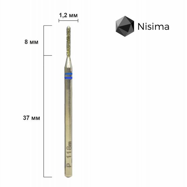 Циліндр 1,2 мм синій P_118mK Nisima